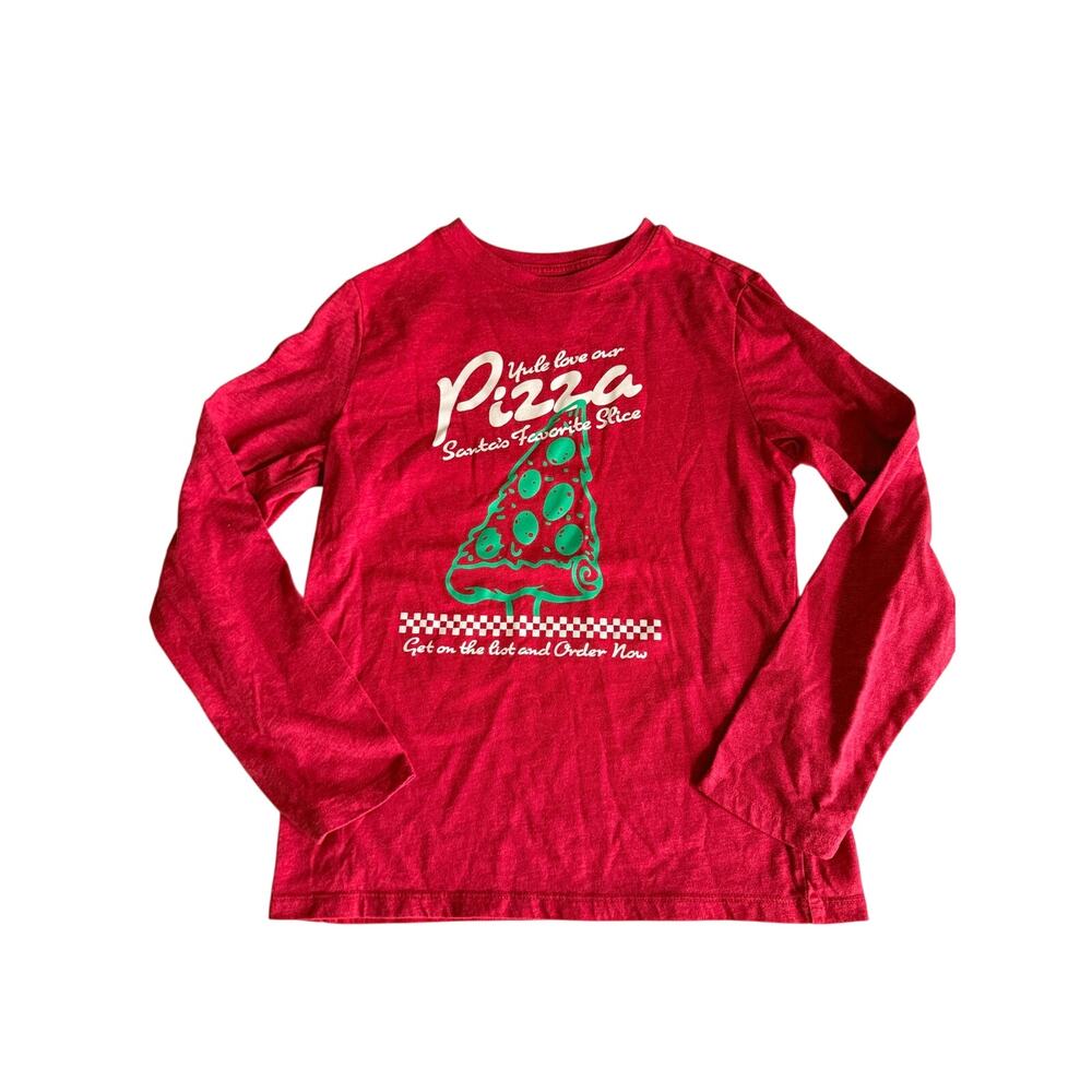 Cat & Jack Boys' Festive Pizza Christmas Tree Graphic Tee
